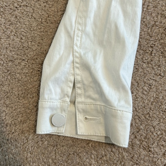Calvin Klein White Cropped Jacket Large - Picture 6 of 10